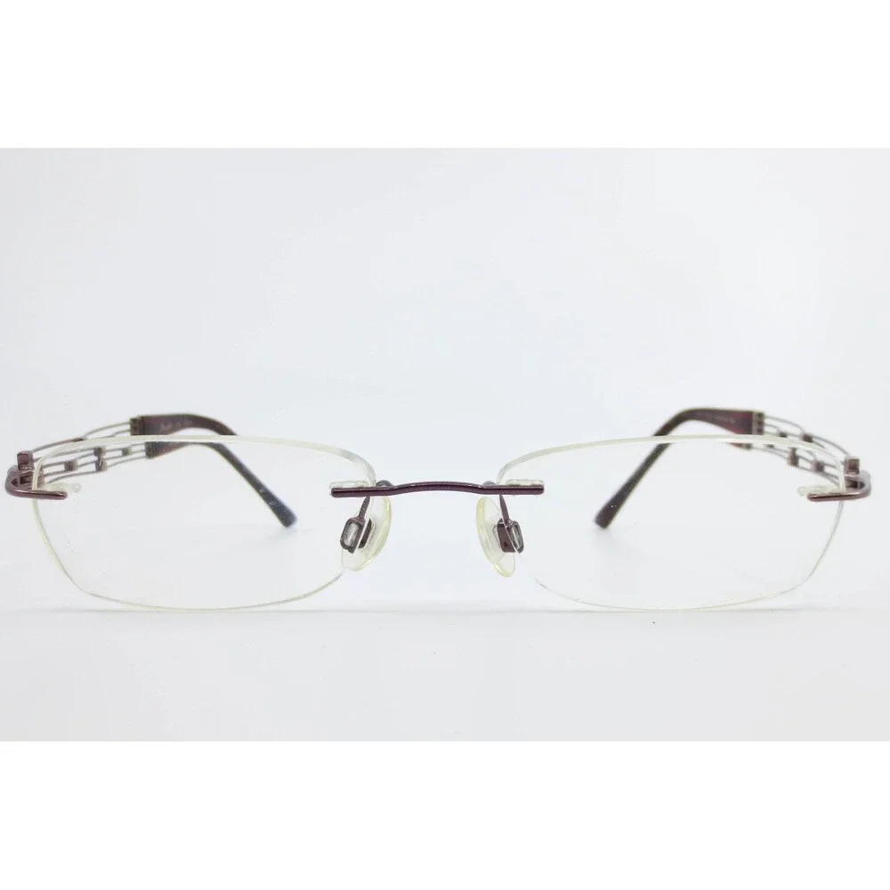 Charmant Line Art XL2011 Red Excellence Titan Rimless Eyeglasses 50-17-135 Japan